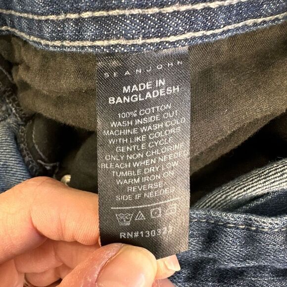 SEAN JOHN Jeans Mens 40x32 BEDFORD Dark Wash Denim Classic Straight Leg Pants - Picture 8 of 12